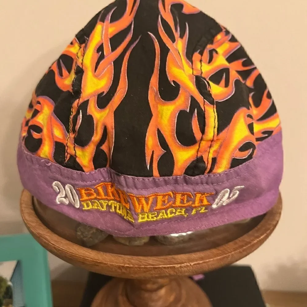 2005 Bike Week Daytona Beach FL Motorcycle flame head wrap.